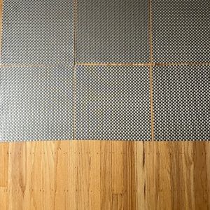 Set of 6 Silver/Grey Placemats